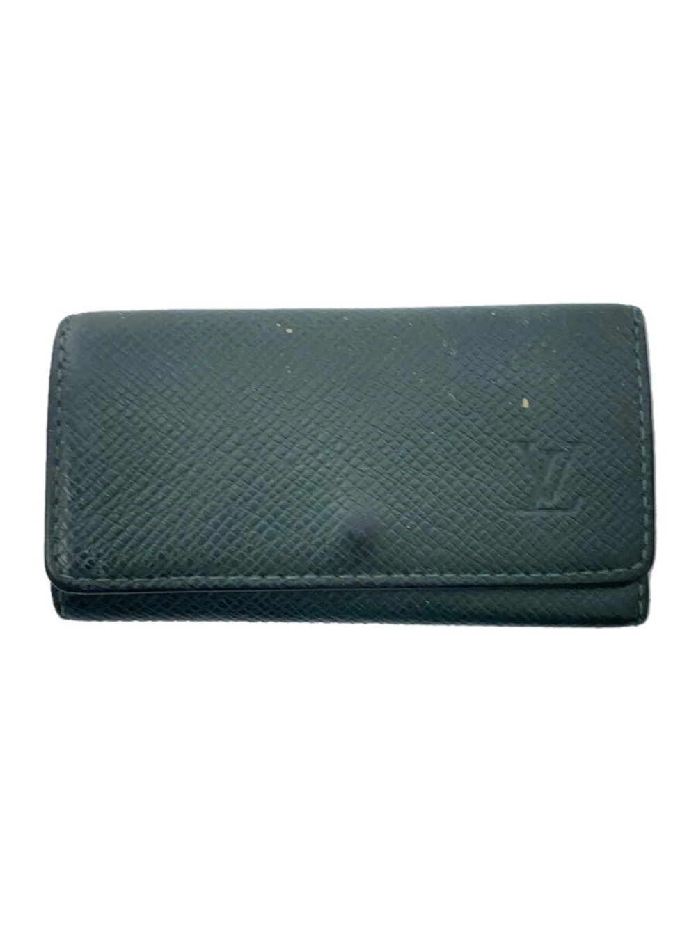 LOUIS VUITTON Key Case Wallet Leather Green